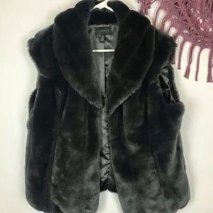 Steel Grey Faux Fur Vest XL